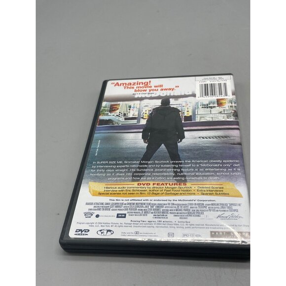 DVD Super Size Me rated PG-13 copyright 2004 by Kathbur Pictures 100 minute READ - Picture 2 of 3